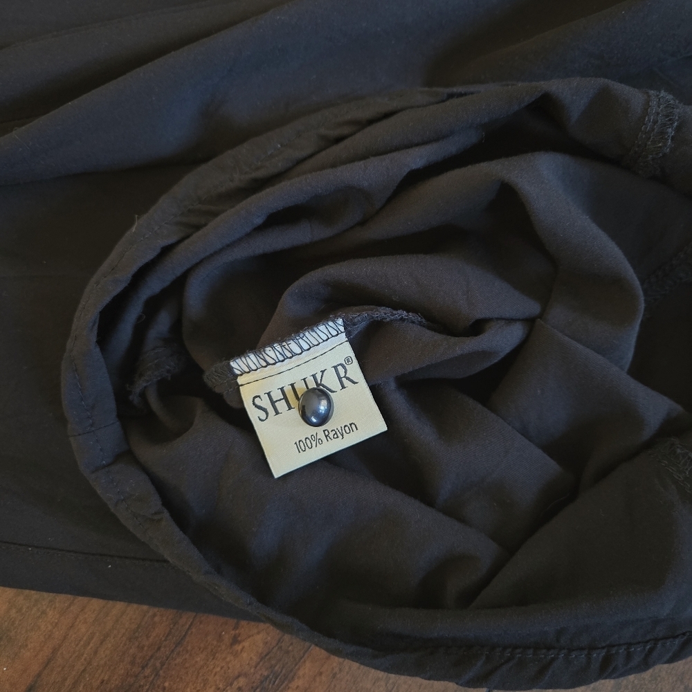 Shukr Clothing Women's Black 100% Rayon Maxi Long Dress Size Large - Picture 10 of 11
